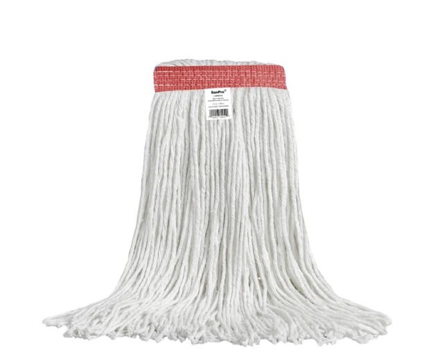 Rayon Wet Mop, 32 oz with Red Narrow Band & Cut Ends